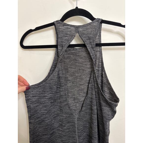 Lululemon Trapeze Twist Tank Womens 8 Heathered Gray Open Back Racerback Yoga - Picture 3 of 4